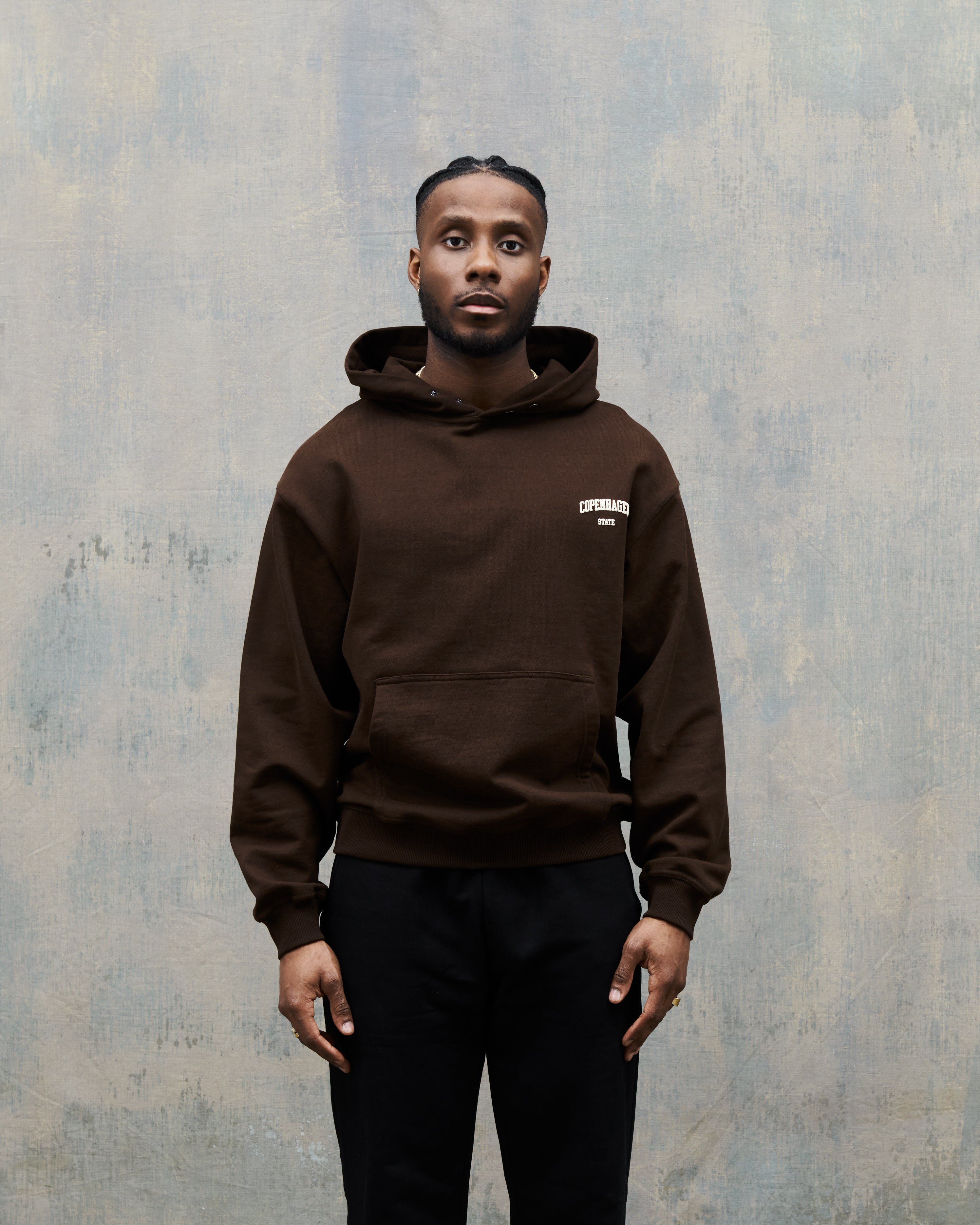 Essential Core Brown Hoodie. Copenhagen State